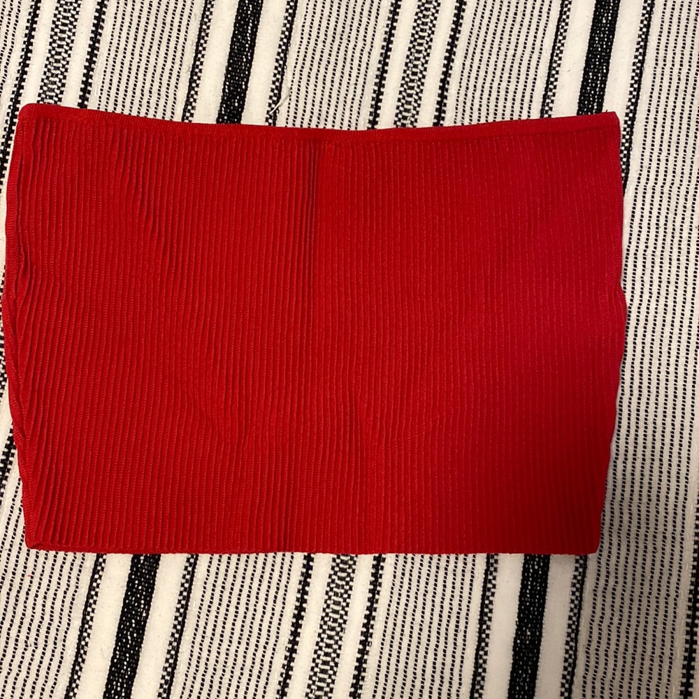 Ribbed crop tube top